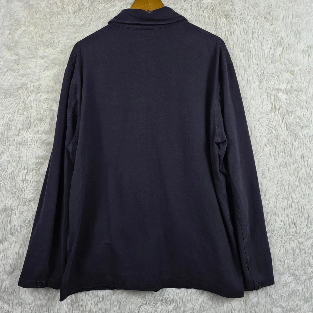 Uniqlo U Lemaire Mens XL Navy Blue Cotton Jersey Chore Jacket Utility